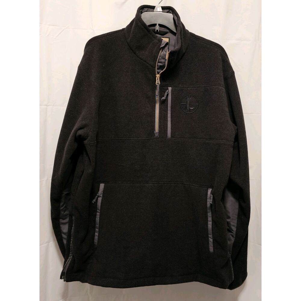 Leupold Men's 1/4 Zip Fleece Sweatshirt Pullover Iron Gray Sz XXL NWT